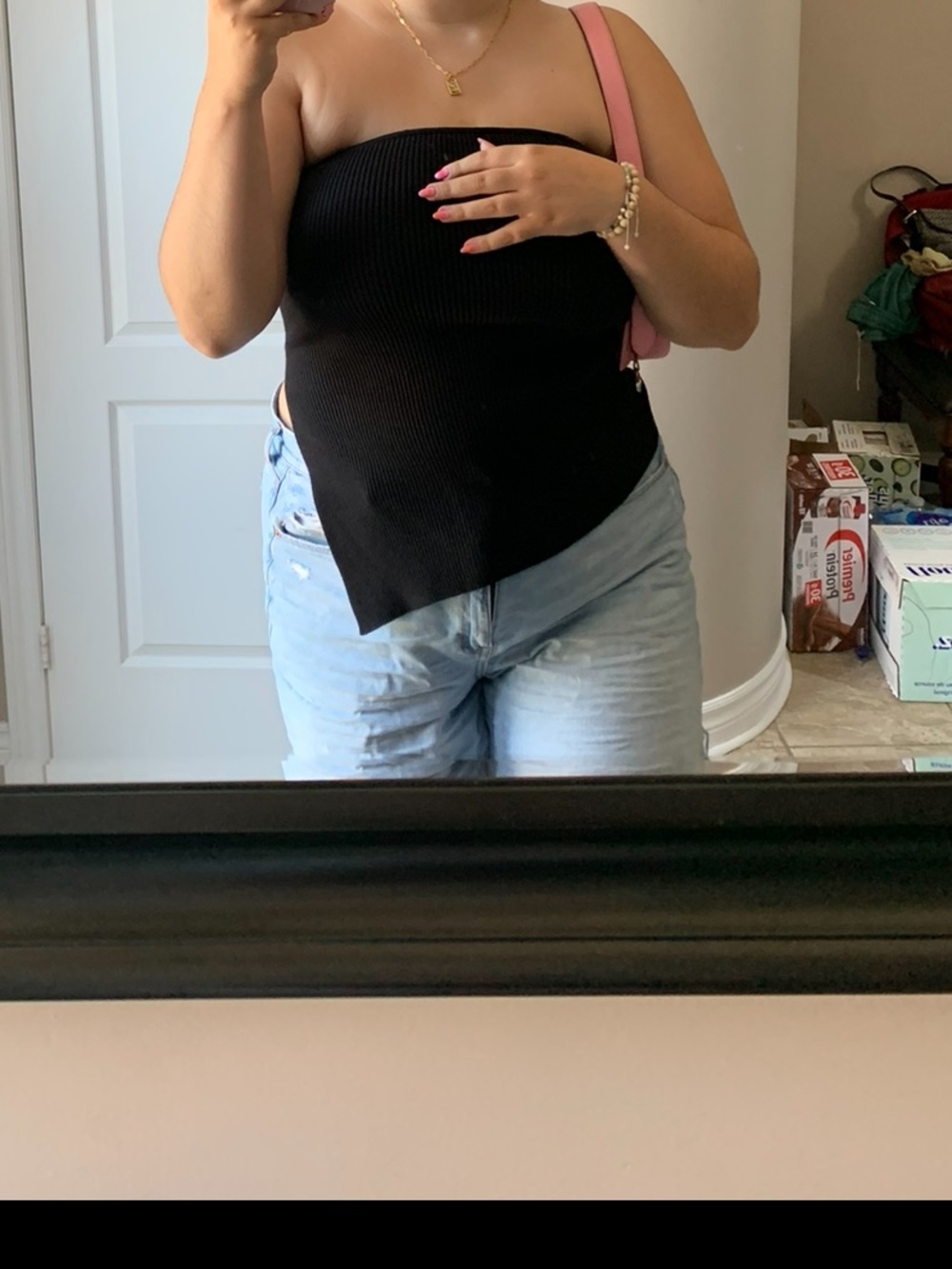 Asymmetrical tube top